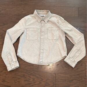 RE/DONE Denim Snap Button Shirt Color Quartz Size Medium